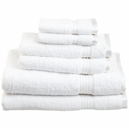 Superior Superior Egyptian Cotton 6-Piece Towel Set  White NS 6 PC SET WH